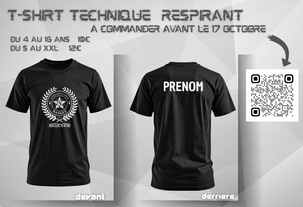 Commande de Tee-shirt technique